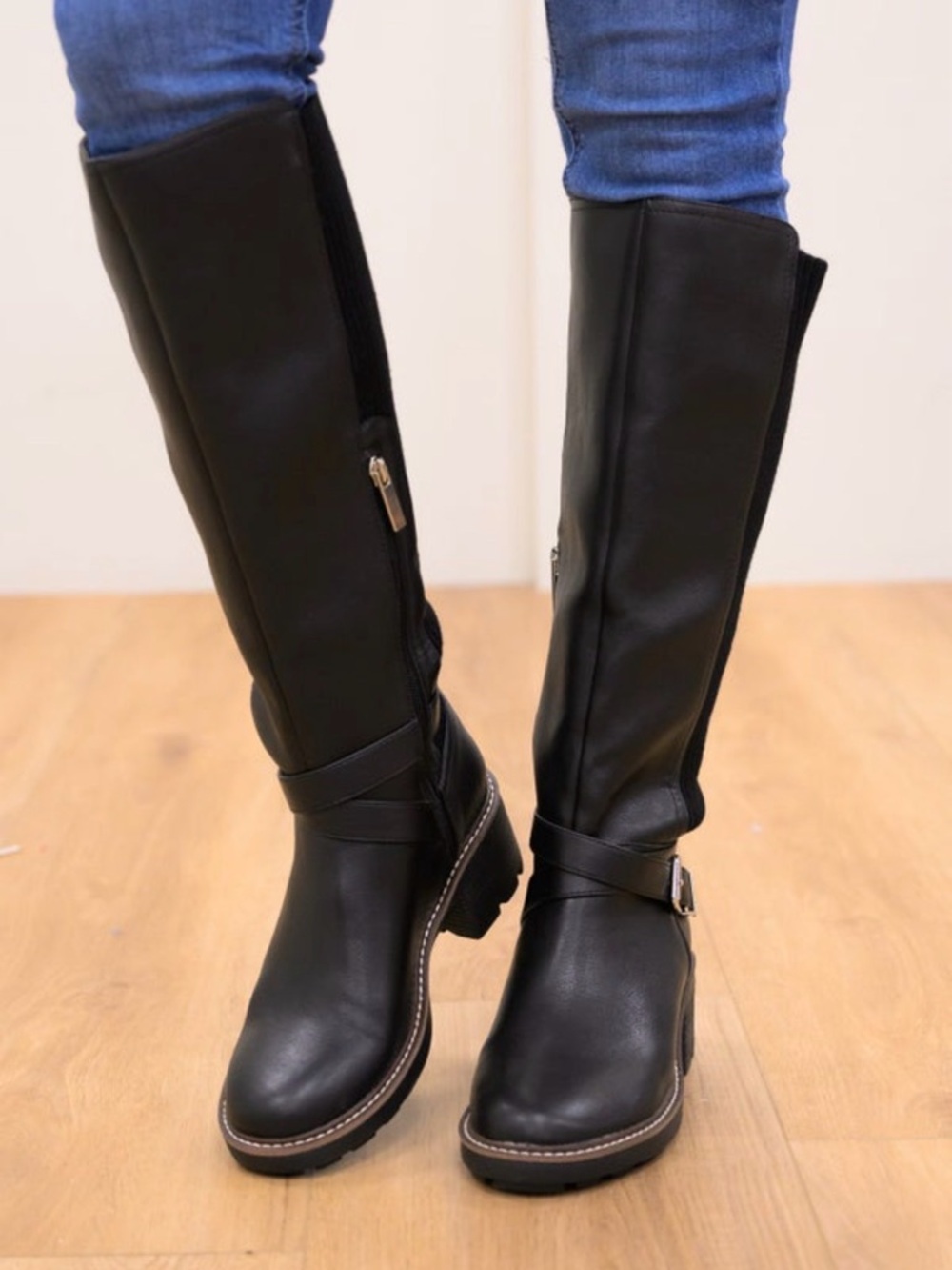 Corky’s Black Knee-High Riding Boots - Classic Women's Leather Style